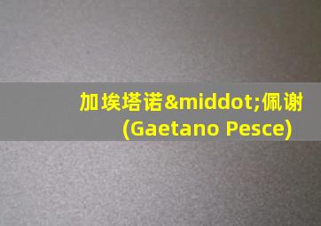 加埃塔诺·佩谢(Gaetano Pesce)